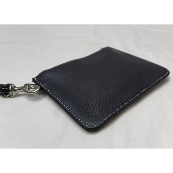 Dooney & Bourke Black Pebbled Zipper Closure Coin Wallet - Picture 9 of 11